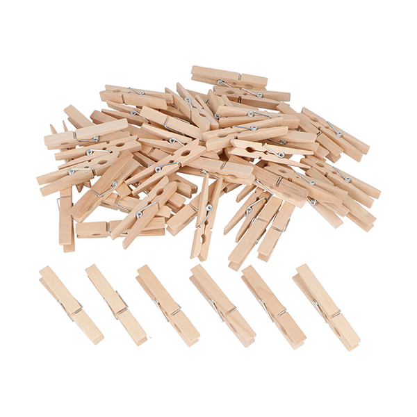 Pinzas grandes mandera natural 60 u.