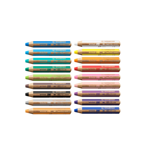 Lápiz Stabilo Woody 3 en 1 unicolor estuche 5 u.
