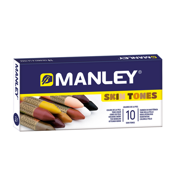 Cera Manley colores piel. Estuche 10