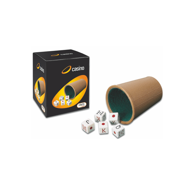 Cubilete forrado dados pocker