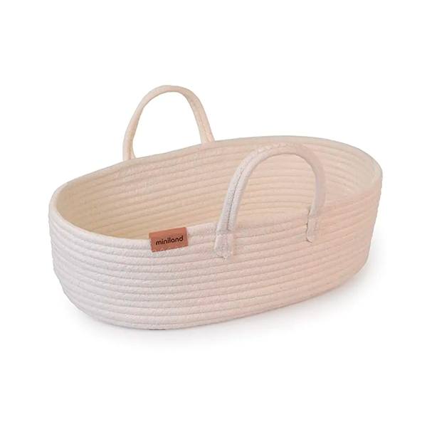 Cesto portabebés algodón, accesorio muñeco