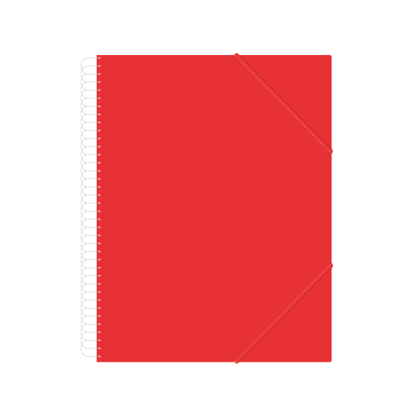 Carpeta multif. espiral person. Descom 30 h. Rojo