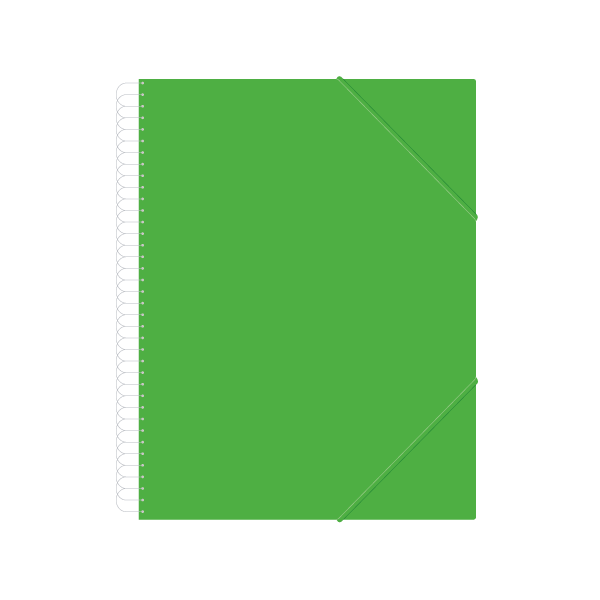 Carpeta multif. espiral person. Descom 30 h. Verde