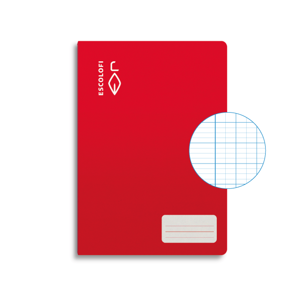 Libreta Escolofi 50 h. fº mil. 2x4x8 margen Rojo