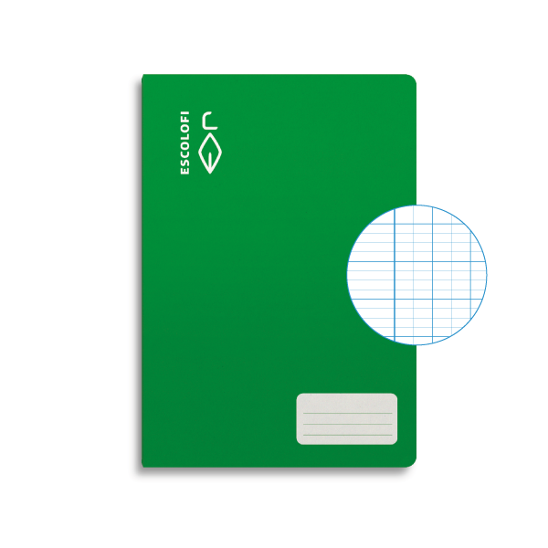 Libreta Escolofi 50 h. fº mil. 2x4x8 margen Verde