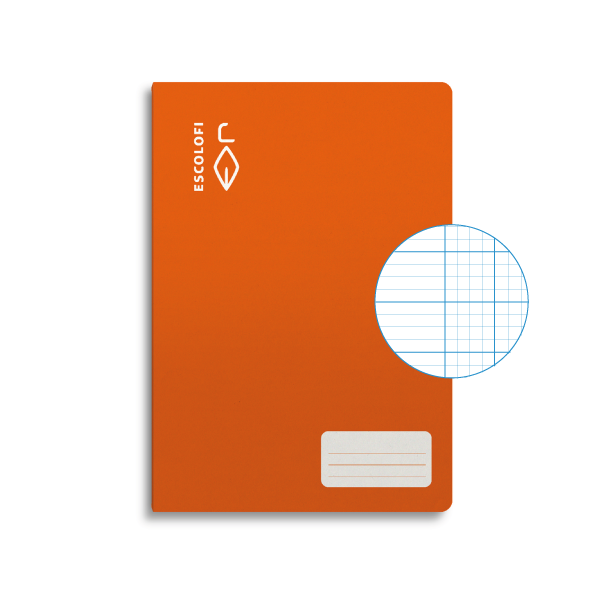 Libreta Escolofi 50 h. fº mil. 3x3x16 margen Naranja