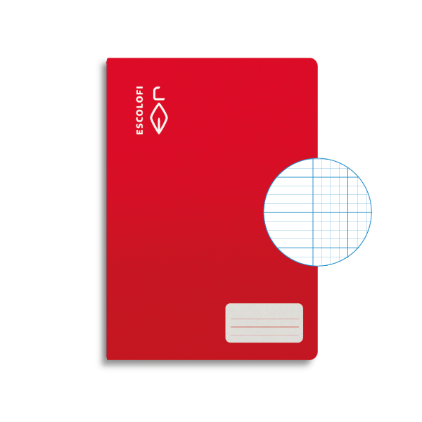 Libreta Escolofi 50 h. fº mil. 3x3x16 margen Rojo