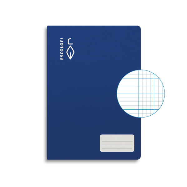 Libreta Escolofi 50 h. fº mil. 3x3x16 margen Azul