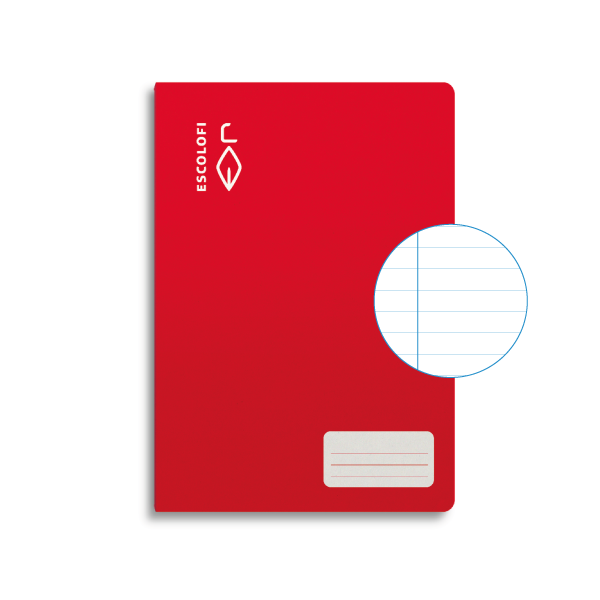 Libreta Escolofi 50 h. fº horizontal mg Rojo (10)