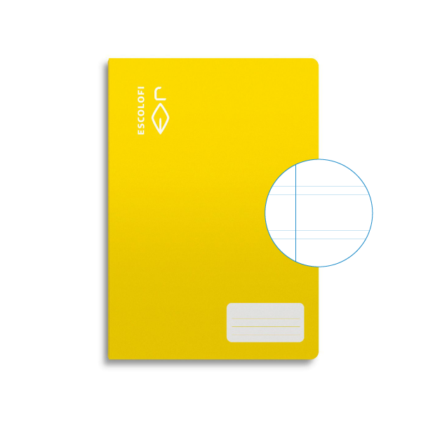 Libreta Escolofi 50 h. fº pauta 3 margen Amarillo