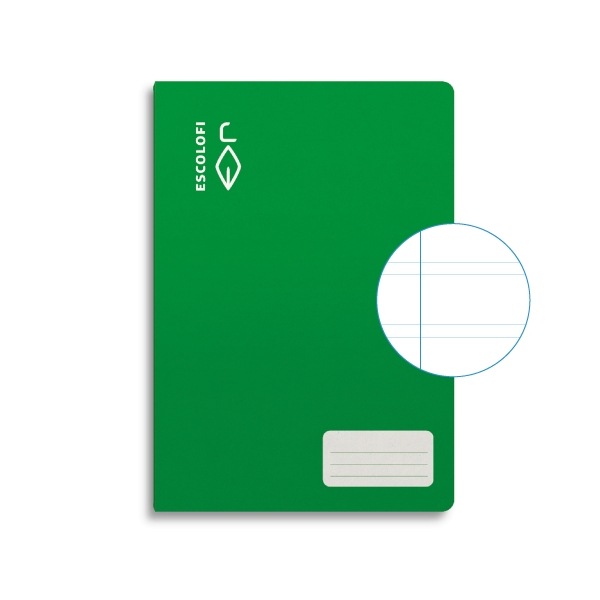 Libreta Escolofi 50 h. fº pauta 3 margen Verde