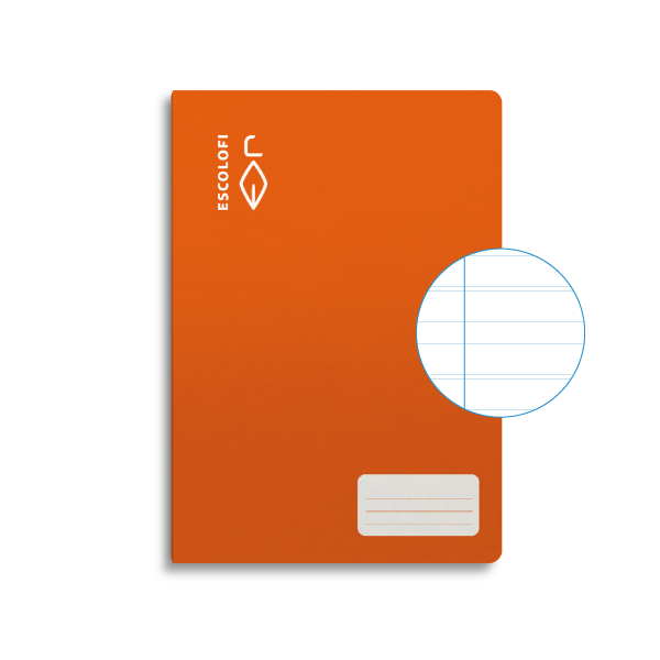 Libreta Escolofi 50 h.fº montesori 5 margen Naranja