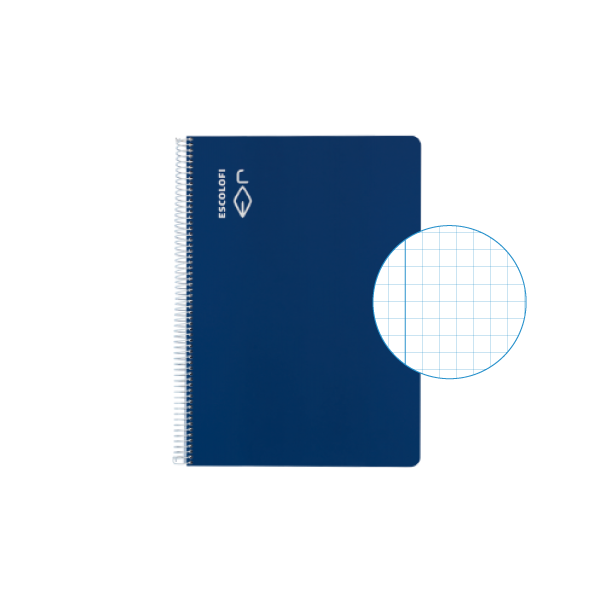 Cuaderno Escolofi 50 h. 4º cuadr. 4 margen Azul
