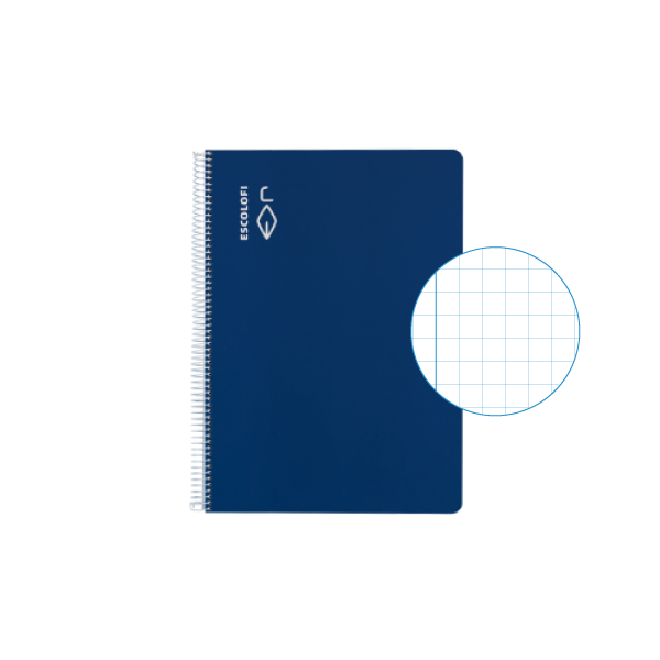 Cuaderno Escolofi 50 h. 4º cuadr. 5 margen Azul