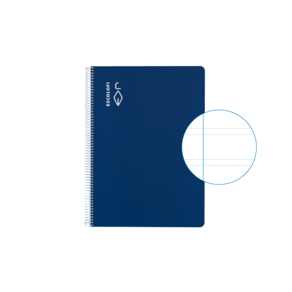 Cuaderno Escolofi 50 h. 4º pauta 3 margen Azul