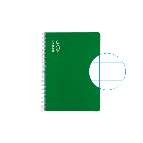 Cuaderno Escolofi 50 h. 4º pauta 3,5 margen Verde