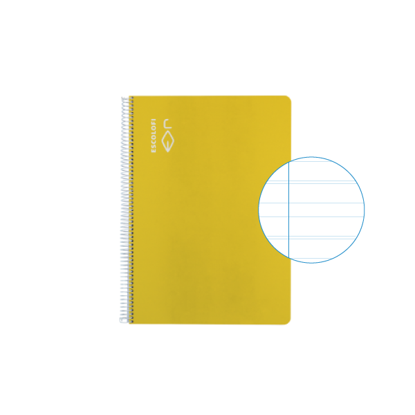 Cuaderno Escolofi 50 h. 4º montesori 5 margen Amarillo