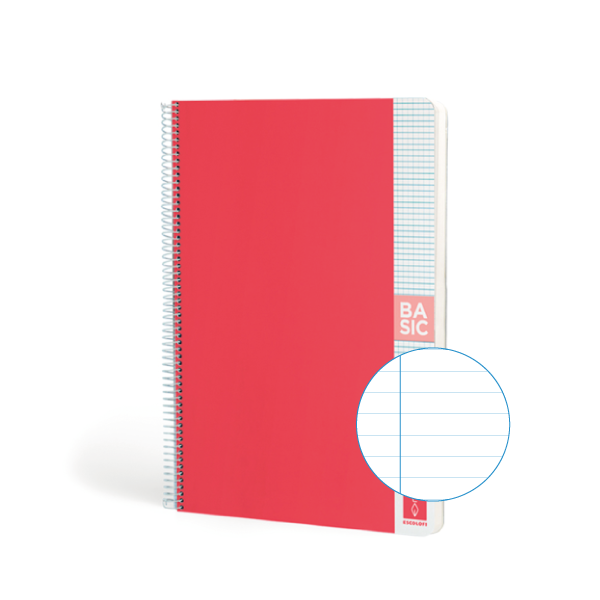 Cuaderno Escolofi Basic A4 80 h. 80 g. Horizontal Coral (5)