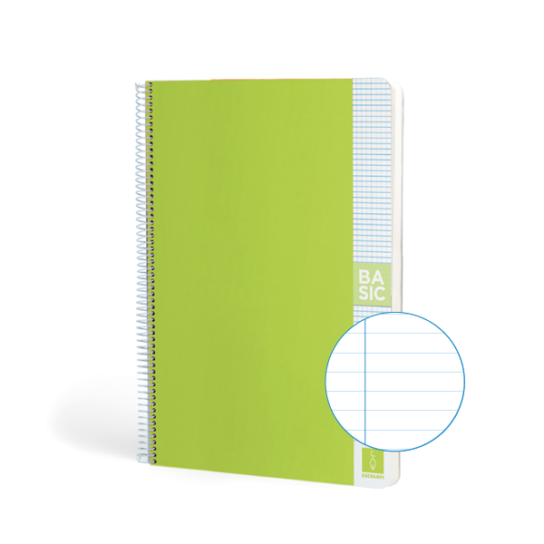 Cuaderno Escolofi Basic A4 80 h. 80 g. Horizontal Verde claro (5)