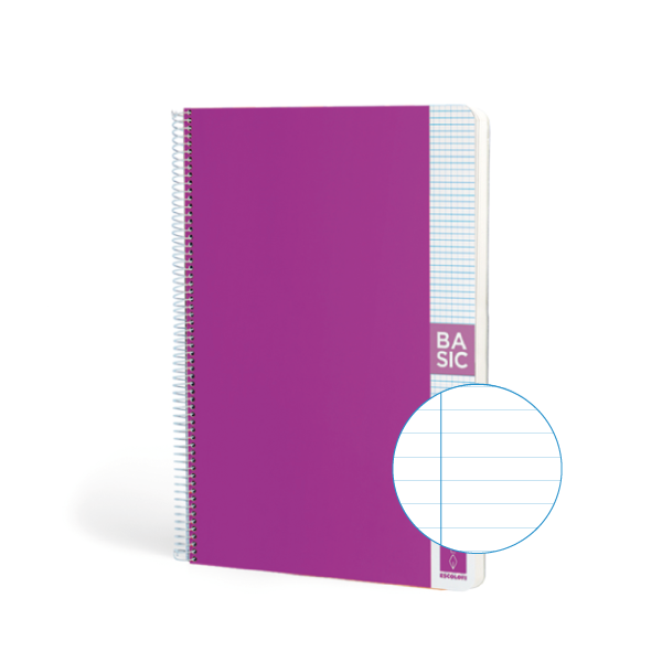 Cuaderno Escolofi Basic A4 80 h. 80 g. Horizontal Violeta (5)