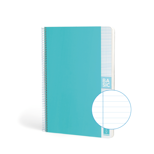 Cuaderno Escolofi Basic A4 80 h. 80 g. Horizontal Azul Turq. (5)