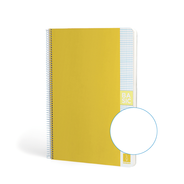 Cuaderno Escolofi Basic A4 80 h. 80 g. Liso Amarillo (5)