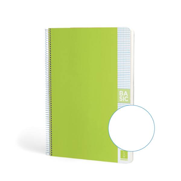 Cuaderno Escolofi Basic A4 80 h. 80 g. Liso Verde claro (5)