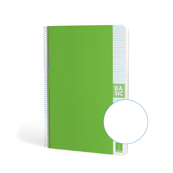 Cuaderno Escolofi Basic A4 80 h. 80 g. Liso Verde oscuro (5)