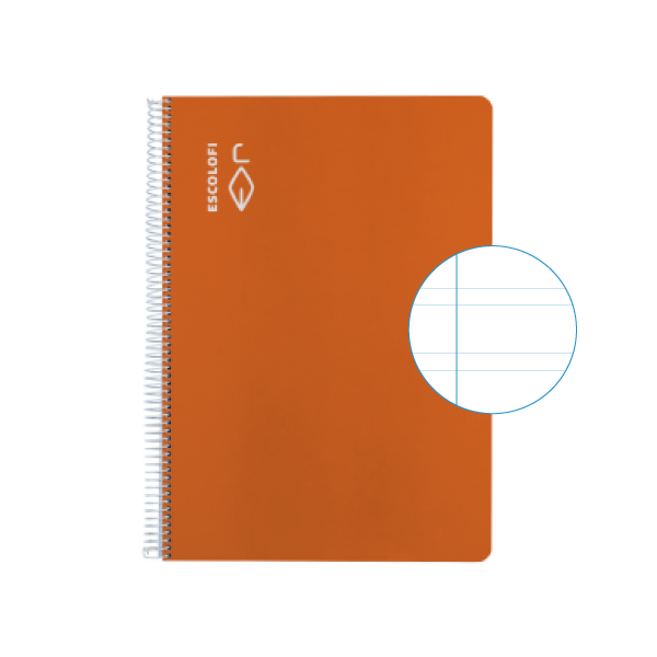 Cuaderno Escolofi fº 50 h. pauta 3,5 margen Naranja (5)