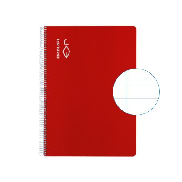 Cuaderno Escolofi fº 50 h. pauta 3,5 margen Rojo (5)