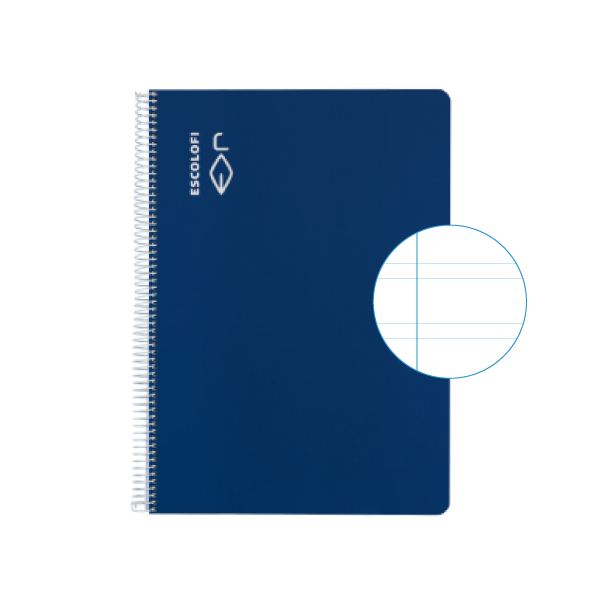 Cuaderno Escolofi fº 50 h. pauta 3,5 margen Azul (5)