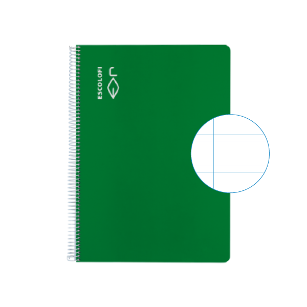 Cuaderno Escolofi fº 50 h. pauta 3,5 margen Verde (5)