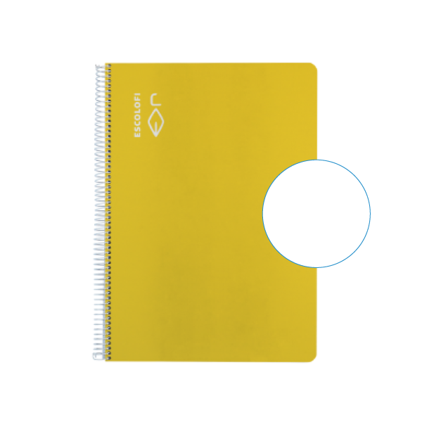 Cuaderno Escolofi fº 50 h. liso Amarillo