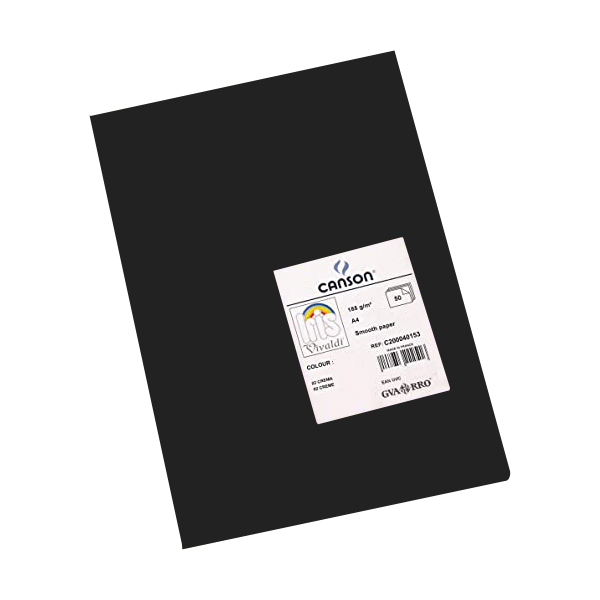 Pack 25 h. cartulina Iris Negro 50x65