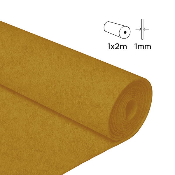 Rollo fieltro 1x2 m. 0,80 mm. Amarillo (1)