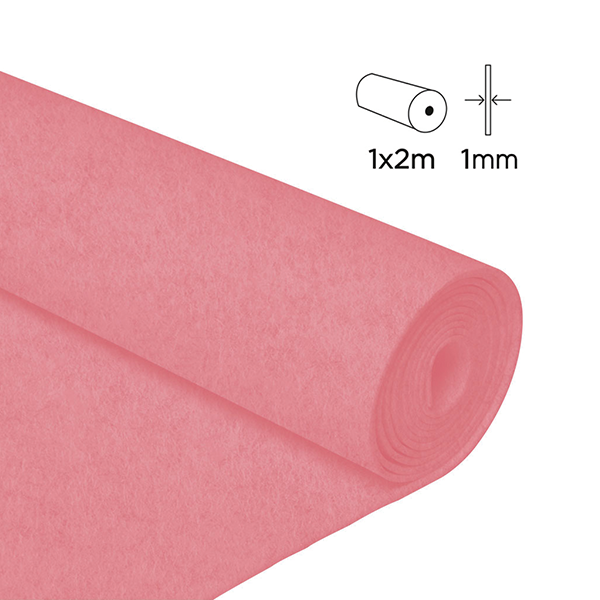 Rollo fieltro 1x2 m. 0,80 mm. Rosa (1)