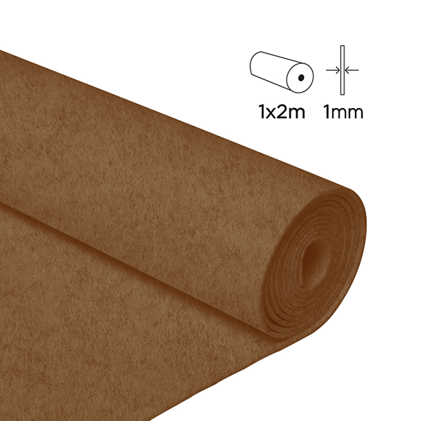 Rollo fieltro 1x2 m. 0,80 mm. Marron Claro (1)