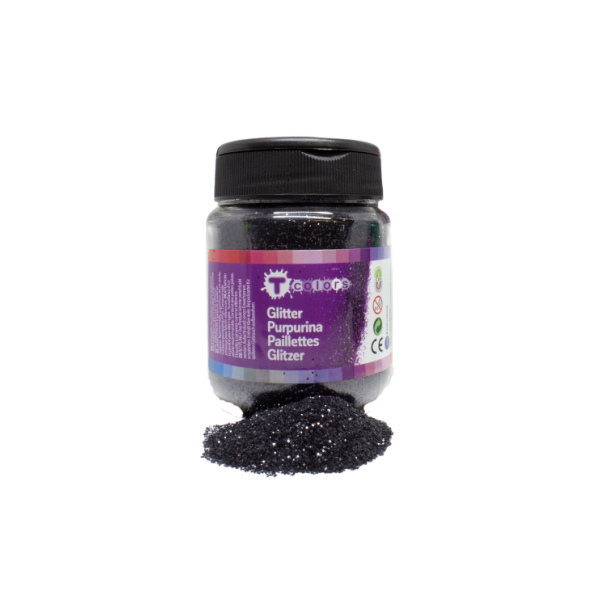 ¿¿Bote 130 g. Purpurina Negra