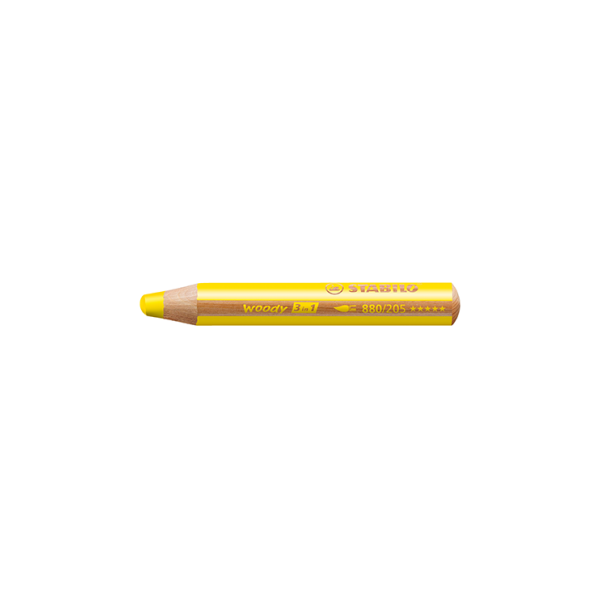 Estuche 5 lápices Stabilo Woody 3 en 1 Amarillo (1)
