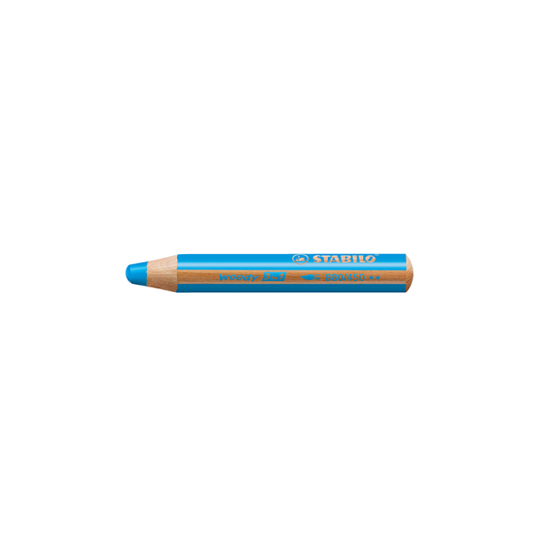 Estuche 5 lápices Stabilo Woody 3 en 1 Azul cyan (1)