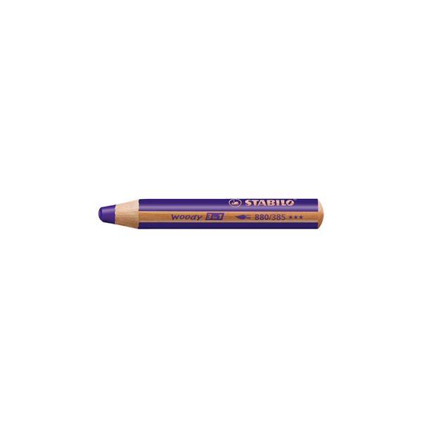 Estuche 5 lápices Stabilo Woody 3 en 1 Violeta (1)