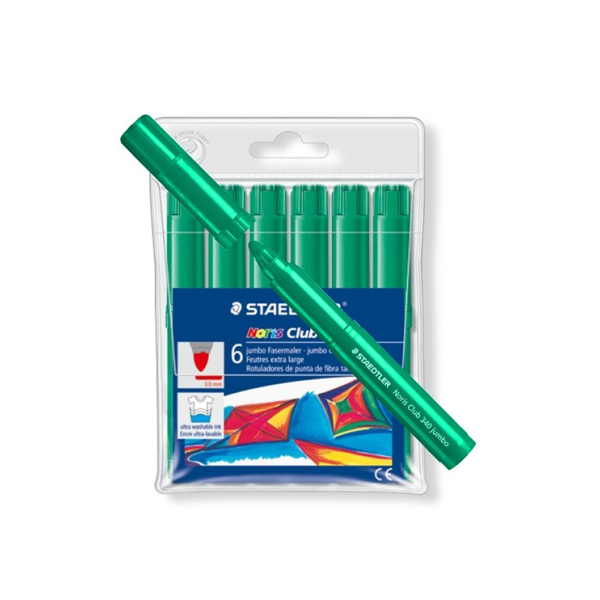 Rotulador Staedtler Noris-340 Verde osc. Estuche 6