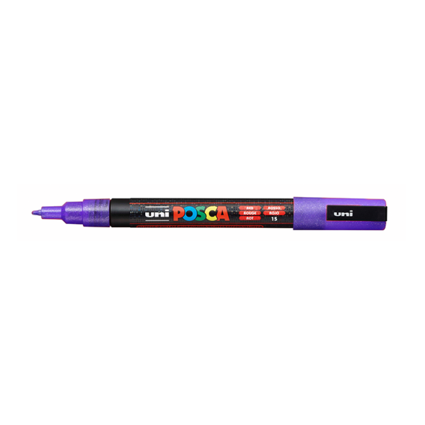 Rotulador Uni Posca PC-3M Purpurina Violeta