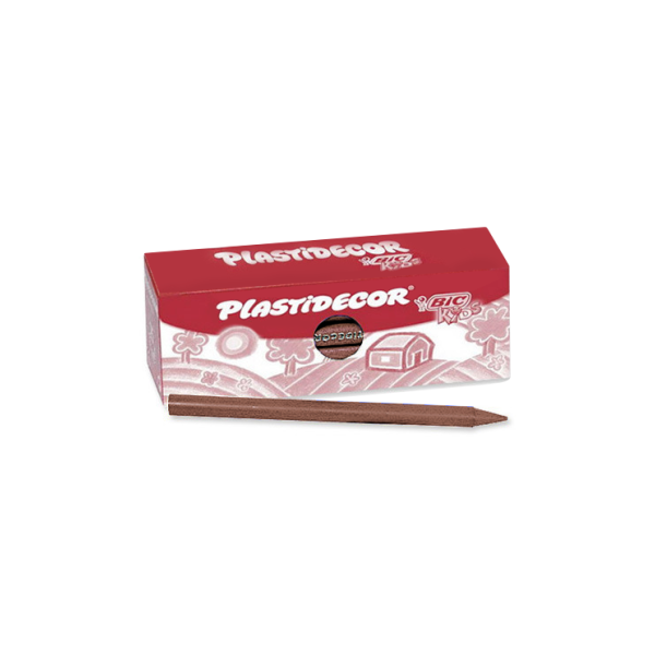 Caja 25 ceras Plastidecor Marrón claro (1)
