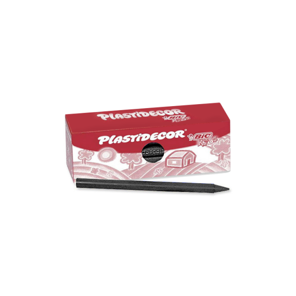 Caja 25 ceras Plastidecor Negro (1)