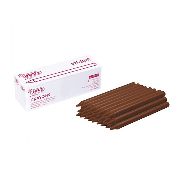 Caja 25 ceras Plasticolor Jovi Marrón oscuro (1)