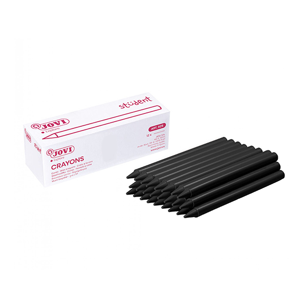 Caja 25 ceras Plasticolor Jovi Negro (1)