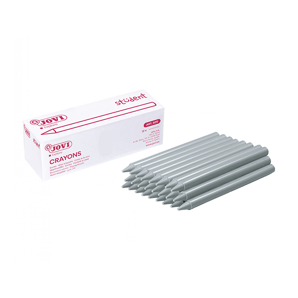 Caja 25 ceras Plasticolor Jovi Gris (1)