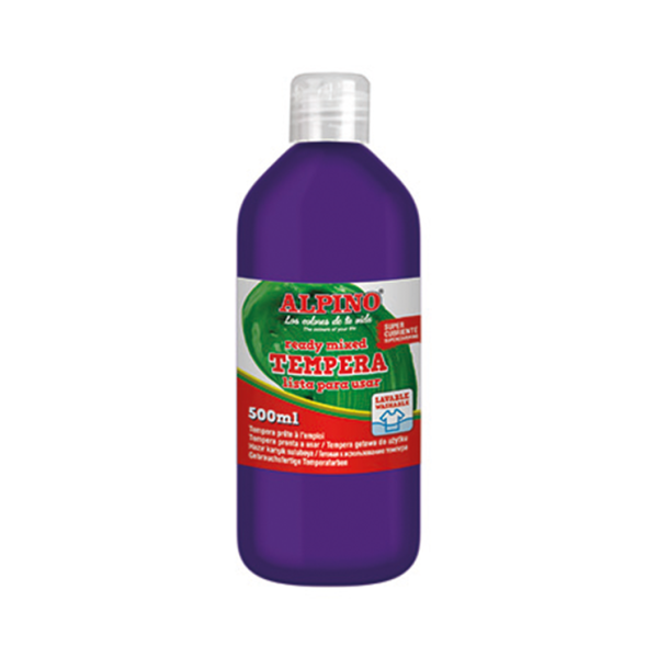 Témpera superlavable Alpino 500 ml. Violeta (6)