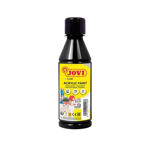 Pintura multiuso Jovidecor 250 ml. Negro (1/12)